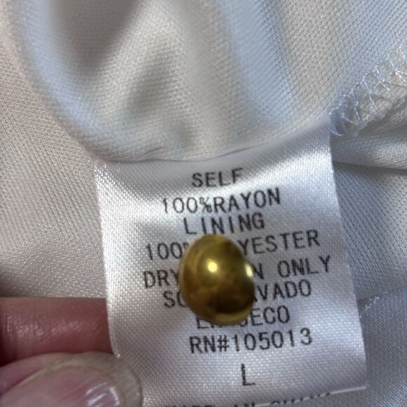 Andree by Unit Dress size L Shift Babydoll Ruffles Tiered Rainbow Stripe Beach - Picture 9 of 10